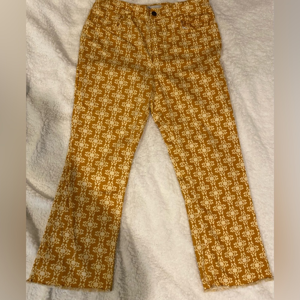 NWOT Zara the Dreed printed flare jeans. SZ 31, 12 - Picture 2 of 5